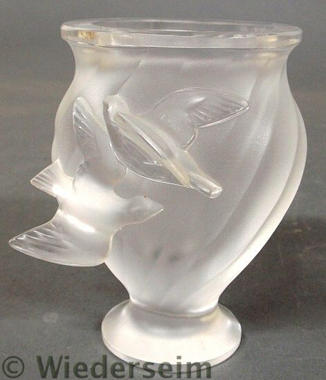 Signed Lalique France frosted glass