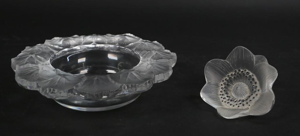 SIGNED LALIQUE FRANCE PAPERWEIGHT &