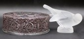 SIGNED LALIQUE "ROGER" LIDDED