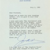 SIGNED LETTERS BY JOAN CRAWFOR