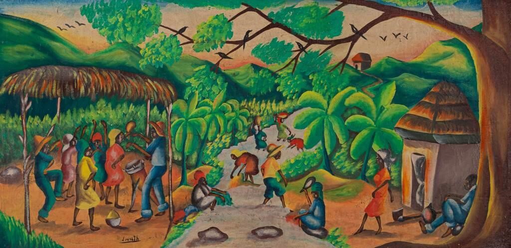 SIGNED LOUIS HAITIAN OIL ON