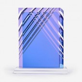 SIGNED LUCITE MONOLITHIC SCULP