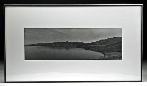 SIGNED M. ALGAZE PHOTOGRAPH OF LAKE