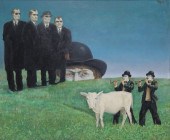 SIGNED MAREK. OIL ON BOARD. Su