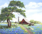 SIGNED M.E. FIELDS PAINTING, T