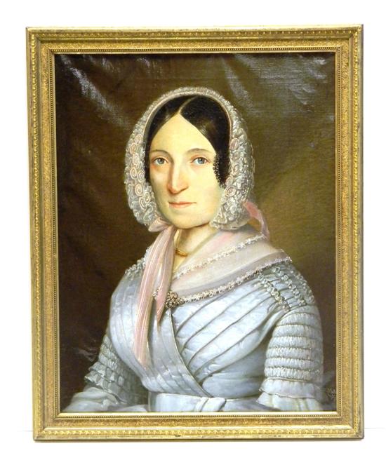 Signed mid-19th C. oil on canvas