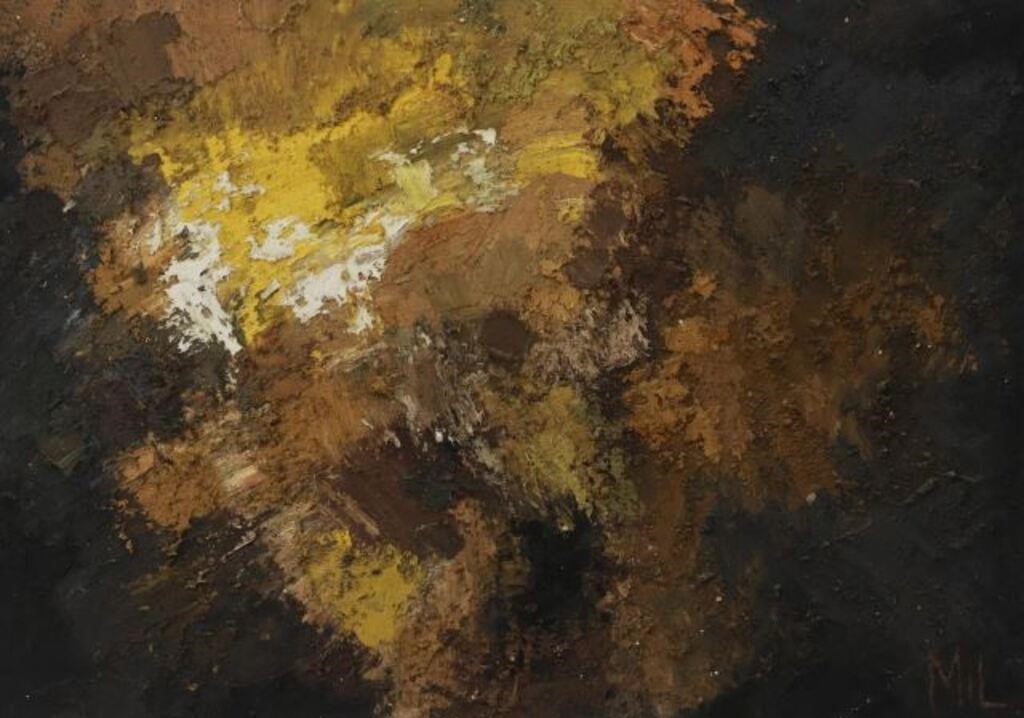 SIGNED MIL MID-CENTURY ABSTRACT