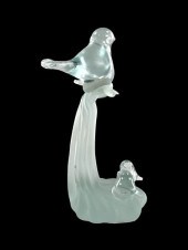 SIGNED MIREAU ART GLASS "KISSI