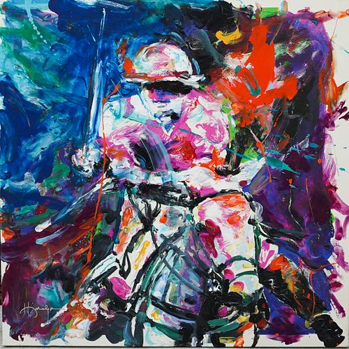 SIGNED MIXED MEDIA POLO