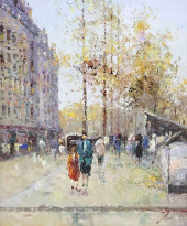 SIGNED MORGAN OIL PAINTING, IM