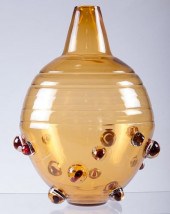 SIGNED MORO ART GLASS VASEPoss