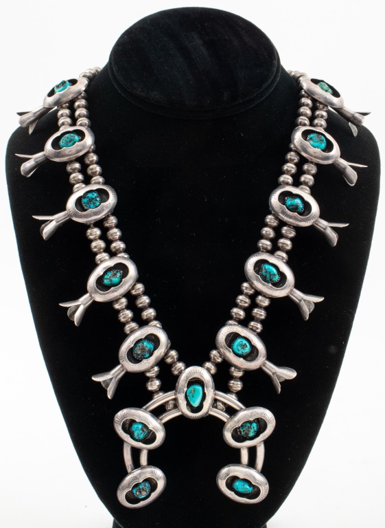 SIGNED NAVAJO STERLING SQUASH