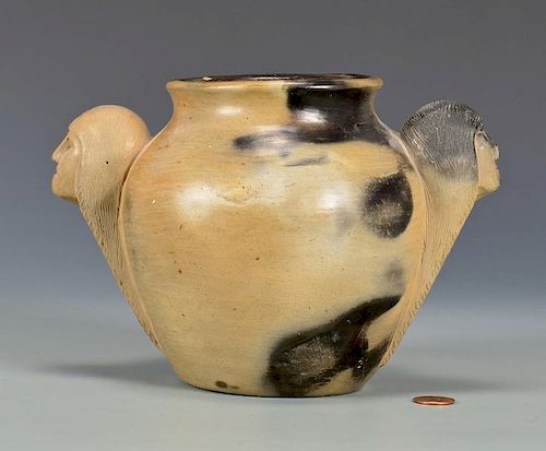 SIGNED NC CHEROKEE POTTERY JAR,