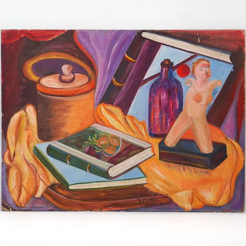 SIGNED OIL ON BOARD