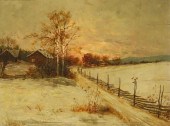 SIGNED OIL ON BOARD WINTER LAN