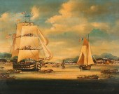 SIGNED OIL ON CANVAS HARBOR SC