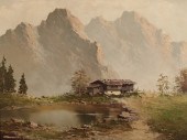 SIGNED OIL ON CANVAS OF RUSTIC