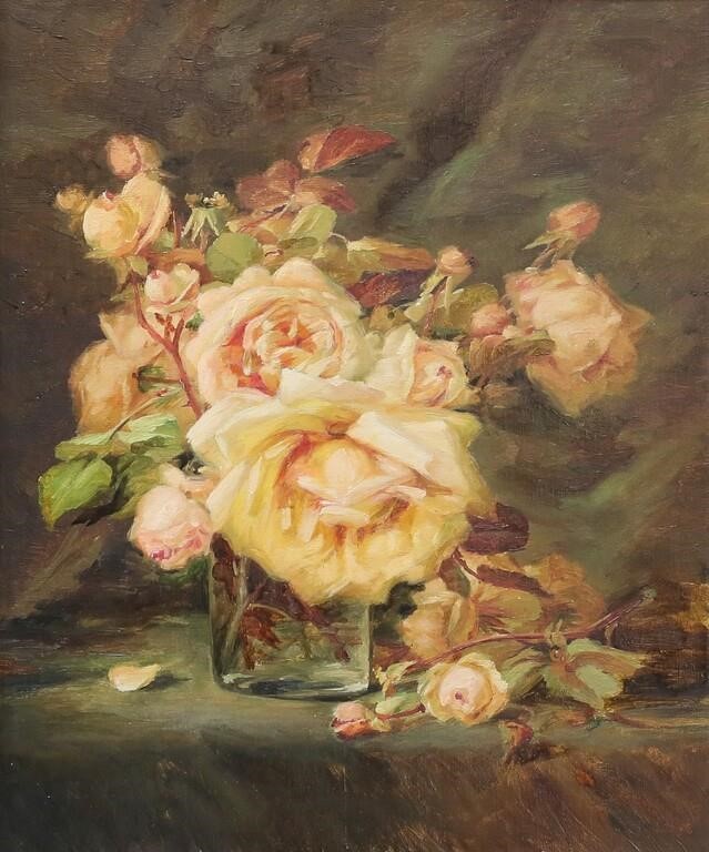 SIGNED OIL ON CANVAS STILL LIFE