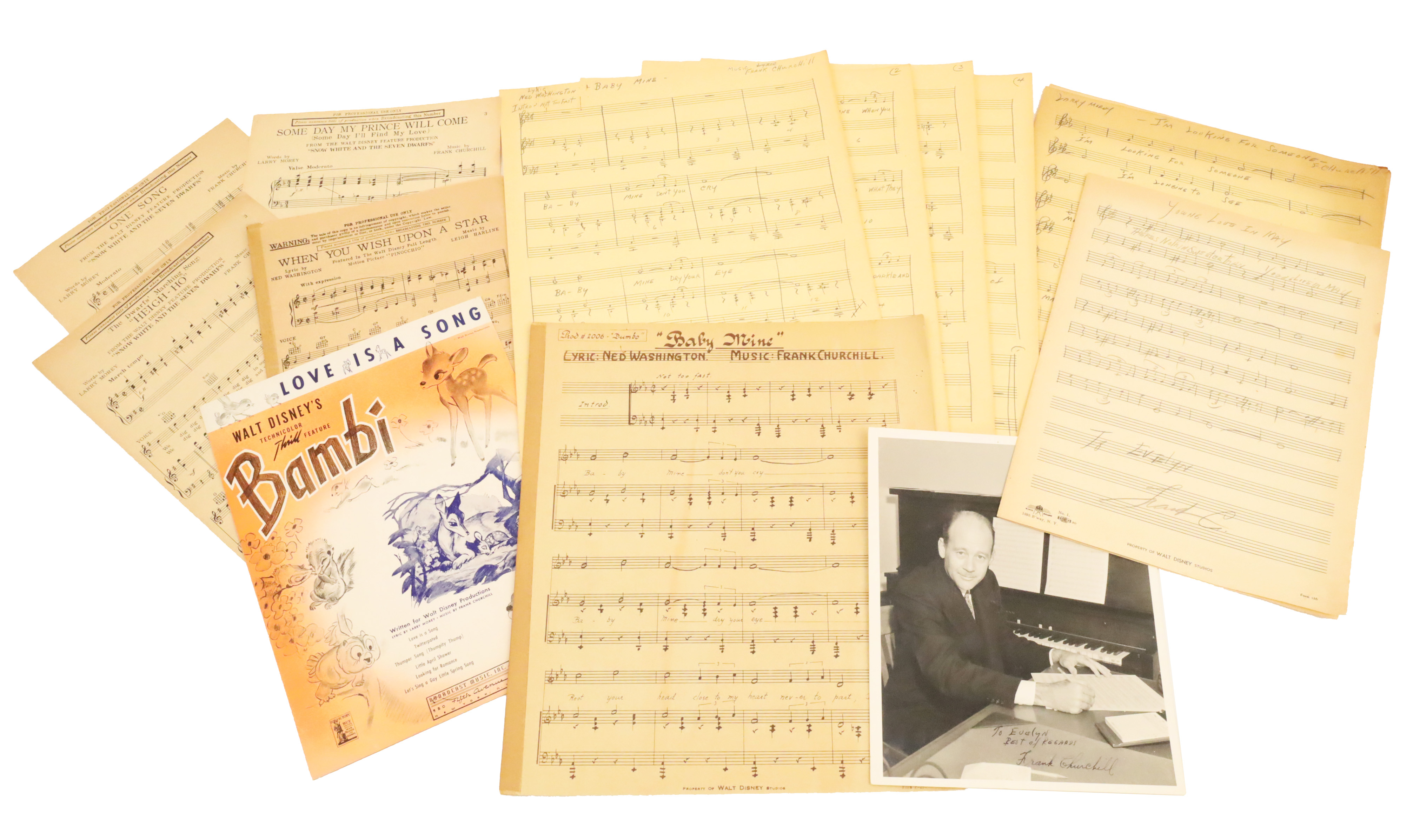 SIGNED, ORIGINAL WALT DISNEY