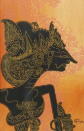 SIGNED PAINTING OF AN INDONESI