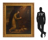 SIGNED PAINTING ST FRANCIS ADO