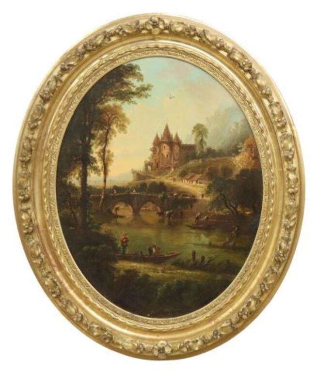 SIGNED PERRET (19TH C.) LANDSCAPE