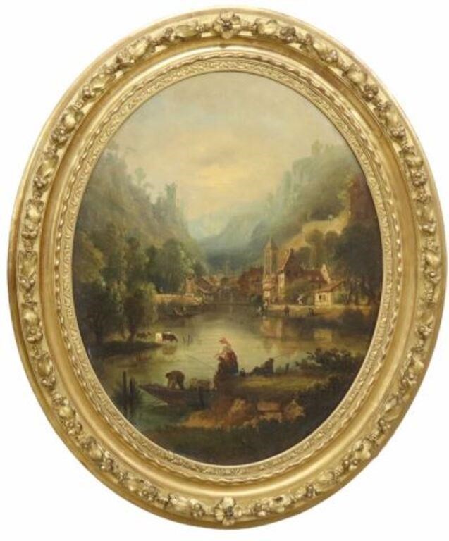 SIGNED PERRET (19TH C.) LANDSCAPE