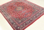 SIGNED PERSIAN MASHAD CARPET,