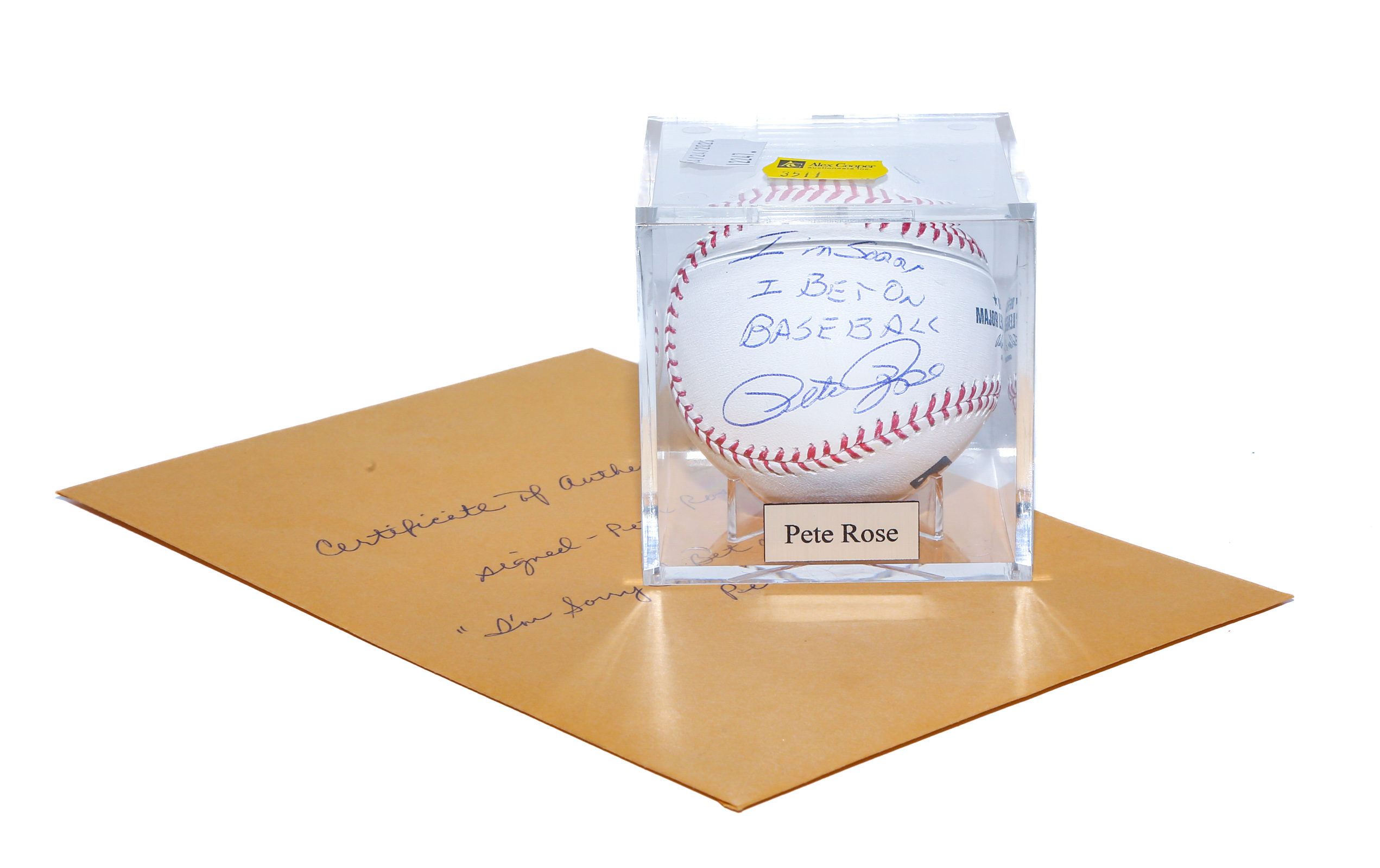 SIGNED PETE ROSE "I AM SORRY I