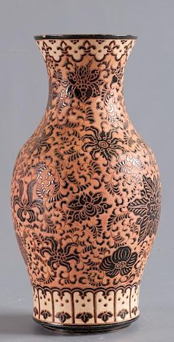 SIGNED POTTERY VASEEarth tone