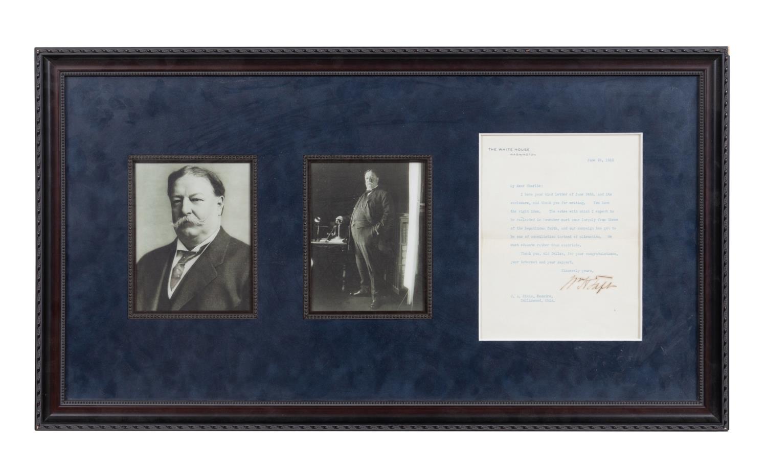 SIGNED PRESIDENT WILLIAM H. TAFT