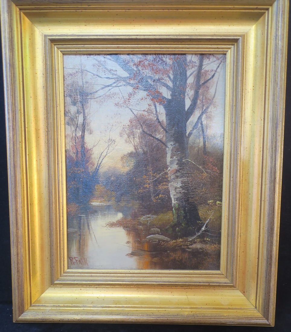 SIGNED R. FALK, "FALL SEASON" OIL