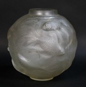 SIGNED R. LALIQUE FORMOSE VASE
