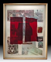 SIGNED RAUSCHENBERG PRINT "WHY