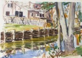 SIGNED ROBERT ADZEMA WATERCOLO