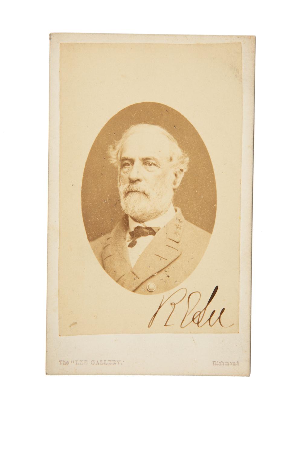 SIGNED ROBERT E. LEE CARTE DE