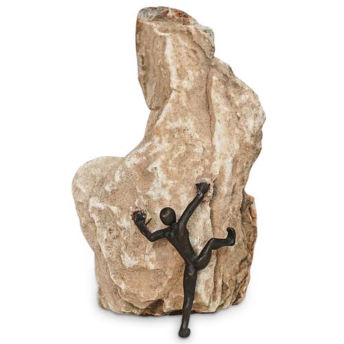 SIGNED ROCK CLIMBER WALL
