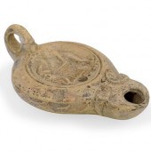 SIGNED ROMAN TERRACOTTA OIL LA