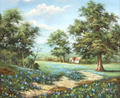 SIGNED S. WOODS TEXAS LANDSCAP