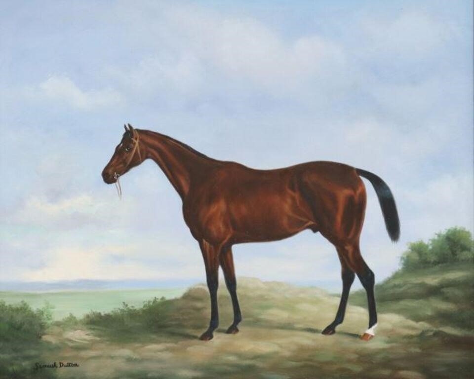 SIGNED SAMUEL DUTTON EQUESTRIAN OIL