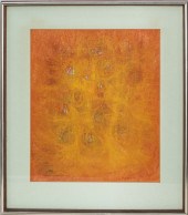 SIGNED SARGENT "ORANGE ABSTRAC
