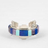 SIGNED SILVER AND MULTI-STONE