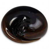 SIGNED SLEEPING CAT ART GLASS