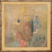 SIGNED SOMERS "HARLEQUIN" OIL