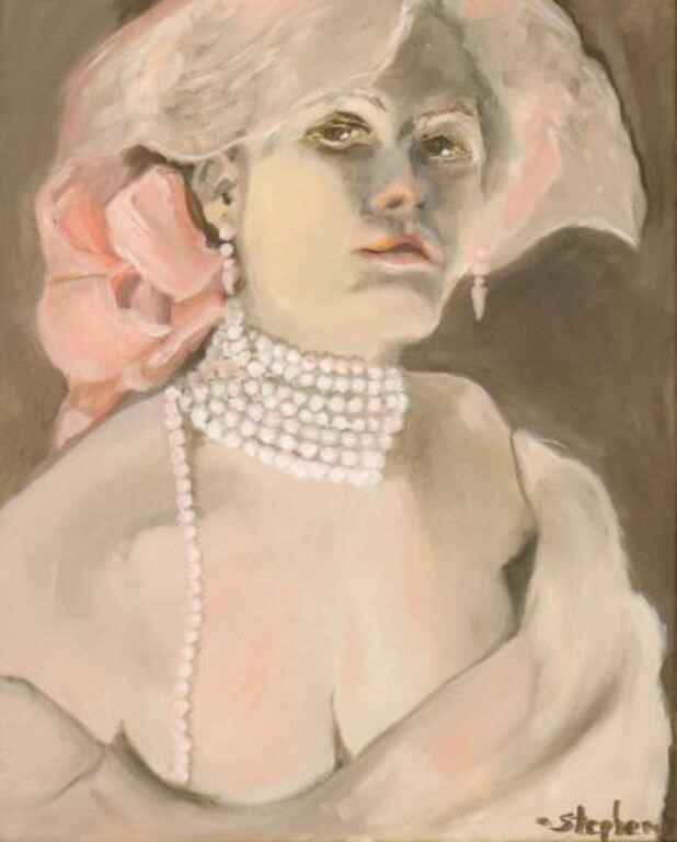 SIGNED STEPHENS (20TH C.) WOMAN