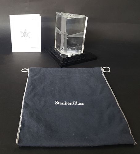 SIGNED STEUBEN CLEAR CRYSTAL,