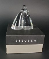 SIGNED STEUBEN CLEAR CRYSTAL L
