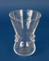 SIGNED STEUBEN CLEAR CRYSTAL T