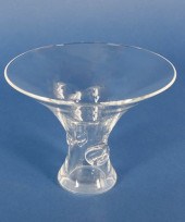 SIGNED STEUBEN CLEAR CRYSTAL T