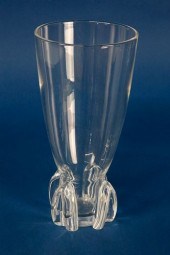 SIGNED STEUBEN CLEAR GLASS CRY